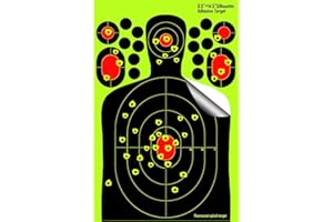 X-TARGETS 24,1 x 36,8 cm/14,5 x 9,5 Pollici Human Splatter Targets/Schüsse platzen HellGelb/Einschuskennung Auf Langen Distanz