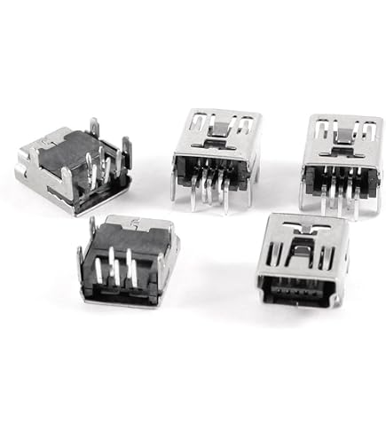 10x Mini-USB Typ B Buchse – 10-polig, SMT, SMD, Silber, Für Handy Und PCB