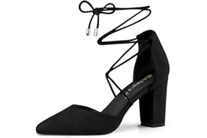 Allegra K Escarpins à Lacets et Bouts Pointus pour Femmes