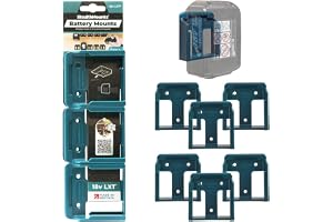 StealthMounts Blå batterihållare kompatibla med Makita 18V LXT – 6 st batterihållare för vägg- och bänkbatterier, Power Tool Batteriförvaring, organiserare, slitstark ABS