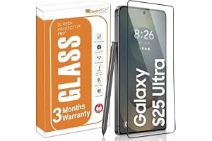 OpenTech® Military-Grade Gorilla Tempered Glass for Samsung Galaxy S25 Ultra (6.9 Inch) with Fingerprint Unlock, Edge to Edge
