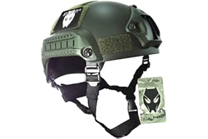 ATAIRSOFT WorldShopping4U Mich 2001 Style Combat Protection Helmet with Side Rail & NVG Mount for Airsoft Tactical Military Paintball Hunting