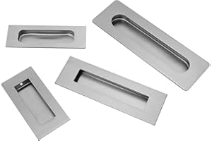 EDELSTAHLMARKENSHOP Edelstahl Muldengriff Rechteckig in 4 Größen auswählbar (120x40mm)