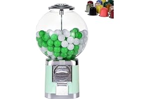 DOJOEUU Kapselautomat, Kaugummiautomat, Münzfrei, Kaugummiautomat für 3,2 cm große Kugeln, Kaffeekapsel-Aufbewahrungsautomat für Zuhause, Spielwarengeschäfte(Light green)