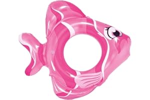 BLUE SKY - Bouée Poisson - Gonflable - 069304 - Couleur Aléatoire - Plastique - 23 cm de Diametre - Jouet Enfant - Jeu de Plein Air - Piscine - À Partir de 3 Ans