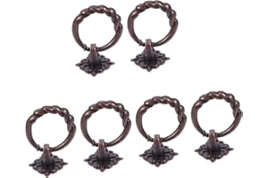 OSALADI 6 Stück Antike Diamantgriffe Vintage-Schrankgriffe Antike Schubladenringe Knöpfe Für Kommodenschubladen Mini-Schminktisch Mini-Knäufe Koffergriff Einfache Kommodengriffe