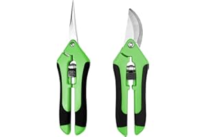 Chiluxendo 2 Stücke Gartenschere Klein, Rosenschere Profi, Pflanzenschere Rosen, Blumenschere Gartenscheren, Gartenscheere Feinschnitt, Schere Garten, Rosenscheren, Pruning Shears, Kleine Astschere