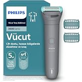 Philips 3000 Serisi V&uuml;cut Tıraş Makinesi, 3'l&uuml; Cilt Koruma Sistemi, Islak&amp;Kuru Kullanım, BG3480/15