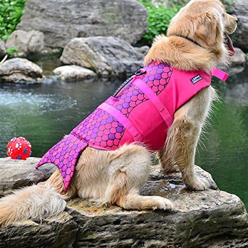 Dog life jackets Coat Vest Cosplay Mermaid Pet Swimming Training Dog Swimsuit (S)