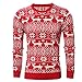 Produktbild JYJM Weihnachten Herren Weihnachten Strickpullover Herren Strickpullover Sweatshirt Pulli mit Rundhalsausschnitt Festlich Pullover Mens Herbst Winter Print Stricken Strickjacke Langarm Bluse Tops