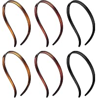 6 Schwarze Flexible Stirnbänder Für Brillenträger – Rutschfest, Ohne Druck, Aus Weichem Kunststoff