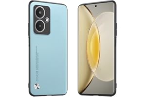 Longstong Funda para el Redmi 13C 5G / Redmi 13R 5G (6.74") Carcasa de Cuero Metálico de la Serie Code - Azul Claro