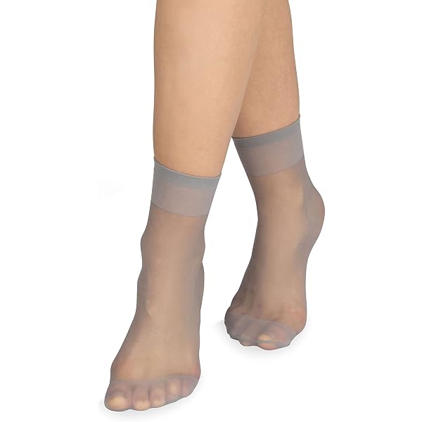 Confezione Da 6 Calze In Nylon E Seta Donna - Sottili E Trasparenti Color Carne - Punta Rinforzata Antisfilamento - Taglia Unica 6-11 - 5