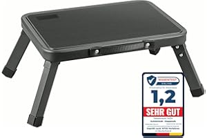 3LEGSCHAIR Premium Folding Step Stool - Foldable Camping Stool, Compact & Lightweight - Non-Slip Step for Caravans, Household & Outdoor - Durable & Space Saving - Black