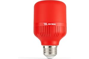 DM TECH Luz Roja Nocturna Melatonina E27 - Bombilla Terapia Roja para Dormir - Tecnología Flicker Free + 0% Luz Azul + Rosca Estándar + Mejora del Ritmo de Descanso