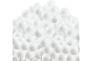 JSMTKJ 100 Stück Schaum Bastelkugeln, Styroporkugeln, Styroporbälle für Kunst, Heimwerken, Ornamente, Schulprojekte, Party-Dekoration (Solide 2cm)