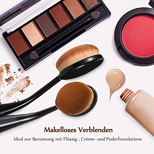 Make Up Pinsel USpicy Pinselset 5-tlgs Schmink Pinsel Set Kosmetik in Ovalem Stehendem Zahnbürstendesign - 6