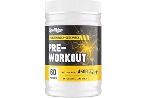 GAELIKINE Pre Workout Energiepulver – 450g mit Beta-Alanin, Kreatin und Koffein – Erfrischender Fruchtpunsch Geschmack – Booster Pre Workout für maximale Energie & Performance beim Training (450g, Pack of 1)