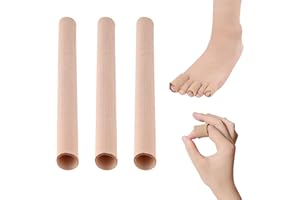 ZOCONE Tubos de Silicona para Los Dedos, 3 Piezas Tubos Protectores Dedos Pies Protector Dedos Mano Recortable Dediles para Dedos del Pie Fibra Separador de Dedos del Pie para Callos, 15cm(Medio)