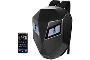 PLYISTY Sac à Dos de Moto à LED avec Écran Programmable, Étanche, Haute Capacité, 3D Knight, Étui Rigide pour Hommes, Accessoires de Moto