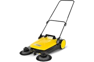 Kärcher Kehrmaschine S 4 Twin (Max. Flächenleistung: 2400m²/h, 2 Seitenbesen, Kehrbehälter: 20 l, Arbeitsbreite: 680 mm, platzsparende Verstauung, höhenverstellbarer Schubbügel), Faltbar