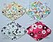 3 Pieces 12 Inch Heavy Flow Charcoal Bamboo Mama Cloth/ Menstrual Pads/ Reusable Sanitary Pads - You Choose 3 Designs From 19 and Send Message to Me