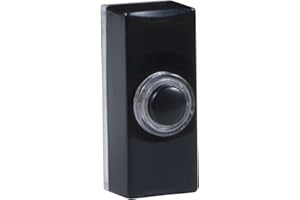 Byron 7720 Wired Illuminated Bell Push, Black, 2 Wire