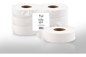 THE CHEEKY PANDA Le Cheeky Panda 0841161106350100% durables de bambou naturel Luxe Rouleau de papier toilette Maxi Jumbo papiers pour distributeur, 2 plis, 300 m X 7,6 cm (lot de 6)