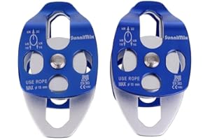 SM SunniMix 2X Poulie en d'aluminium Robuste Poulie Double Corde poulie pour Levage d' de Levage
