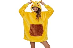 Xinlong Sweats à Capuche Panda Unisexe TV Couvertures Plaid à Manche Chapeau Poches Animal Pyjama Cosplay Wearable Cape