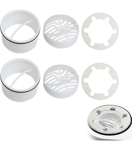 Filtre Douche Cheveux Filtre à Cheveux + Tuyau Plongeur Pour Douche - Compatible Avec Bonde D'écoulement 6960, 6963, 6961, 6962, Filtre à Cheveux Et Attrape- Cheveux Tam Tam