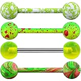 Oufer 5 Pcs Piercing Langue 14G En Acier Inoxydable 316L Avec Boule Violet  Bleu Barre De Langue Piercing Barbell Piercing Corps Bijoux Femme Homme  Anneau Ensemble 16Mm : Amazon.fr: Bijoux