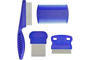 Tsathoggua eine Antipulgas para Gatos y Perros, Peine Quitamanchas para Mascotas, Peine Antipulgas y Antipiojos para Mascotas Pequeñas, Medianas y Grandes (Azul)