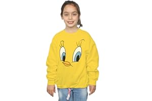 ABSOLUTE CULT Looney Tunes Fille Tweety Pie Face Sweat-Shirt 5-6 Years Tournesol