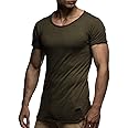 Leif Nelson T-Shirt Uomo Estate Collo Rotondo, vestibilità Regolare, 100% Cotone, Basic Casual Maglietta Uomo a Manica Corta