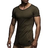 Leif Nelson T-Shirt Uomo Estate Collo Rotondo, vestibilità Regolare, 100% Cotone, Basic Casual Maglietta Uomo a Manica Corta