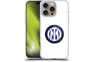 Head Case Designs Licenza Ufficiale Inter Milan Logo su Bianco Distintivo Custodia Cover in Morbido Gel Compatibile con Apple iPhone 16 PRO Max