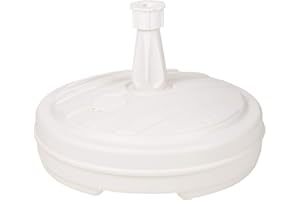 URBNLIVING Pied de parasol blanc pour poteau de sable ou d'eau, pour jardin, plage, patio (1)