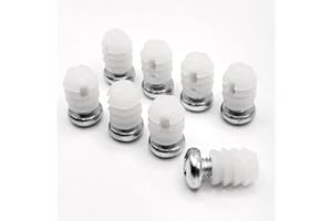 ReplacementScrews Kunststoffhülse und Schraube kompatibel mit IKEA Teil 102267 & 105163 (8 Stück)