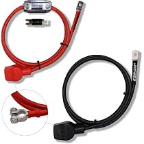 EBROM HI-FLEX – Cavo batteria altamente flessibile da 10 metri – cavo positivo – rosso – 35 mm² | 35 mm² | 35 mm2 – rame pieno 99,9% cavo di alimentazione in rame OFC, lunghezza: 10 metri