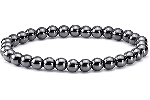 J.Fée Bracelet Pierre 6MM Bracelet Pierre Naturelle Bracelet Perles Bracelet Pierres Précieuses Bracelet Femme Bijoux Femme Cadeau Femme Cadeau Anniversaire Femme et Homme Cadeau Noel