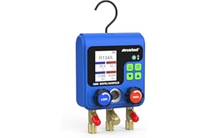 MR CARTOOL MRCARTOOL Outil de montage de réfrigérant L205 Distributeur numérique pour climatisation avec affichage de 92 réfrigérants HVAC R134A R32 R410A R11 R12 R422 R600