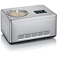 SEVERIN EZ 7406 Gelatiera 2in1, yogurt, display touch LED, 2 contenitori da 2 L, timer, raffreddamento automatico, Gelatiera 