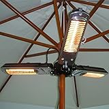 Parasol Mounted Electric Patio Heater/Electrical Patio Heater for Outdoor Indoor /3-speed Adjustment Design/Waterproof Electr