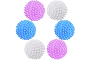 luckaide Kulki do suszarki, 6 sztuk piłek do prania kurtek puchowych, piłki do prania w pralce, piłki do suszarki, wielokrotnego użytku, piłki do suszarki, piłki do suszarki do prania w domu