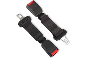NASHRIO Car Safety Seat Belt Lengthening: Seatbelt Extender Pads with Adjustable Maternity Baby Pregnancy Car Belt (9 inch, 23 cm), Universal Fixing Straps Cushion Extension in Black.