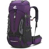 Bseash 60L Waterproof Lightweight Hiking Backpack with Rain Cover, Outdoor Sports Backpack for Climbing Camping and Tourism