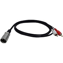 Câble XLR Mâle Vers 2 RCA Mâle 1,5m - Adaptateur Audio Pour Mixeur, Ampli Ou Home Cinema