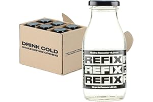 Bebida de Recuperación REFIX – Base Agua del Mar, Baja en Calorías, Orgánica, Sin Azúcar Añadido, Vegana, Electrolitos y Sales Minerales Naturales del Mar - Sabor Limón - Pack de 6 Botellas