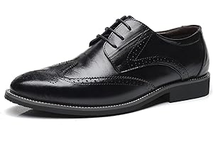 REMXI Mens Brogues Classic Oxfords Dress Shoes Formal Business Brogues Derby Lace Up Shoes for Men